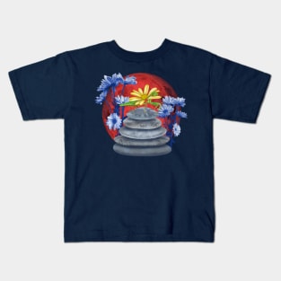 Blood Moon Flower Mantis Zen Garden Kids T-Shirt